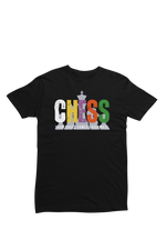 Women Regular Fit Tshirt - Chaos Checkmate Women Regular Fit Tshirt 180 Black | Fullmoon Styles