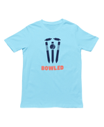 Women Regular Fit Tshirt - Bowled Women Regular Fit Tshirt 180 Sky Blue | Fullmoon Styles
