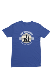 Men Regular Fit Tshirt - Think Strategically Men Regular Fit Tshirt 180 Royal Blue | Fullmoon Styles