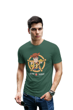 Toy Story Woody Sheriff Men Regular Fit Tshirt 180 Bottle Green Regular Fit Tshirt - Premium Cotton Men Wear