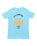 Sky Blue Regular Fit Tshirt - Good Day To Read Men Regular Fit Tshirt 180 Design | Men Fashion