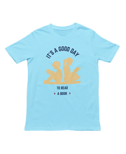 Sky Blue Regular Fit Tshirt - Good Day To Read Men Regular Fit Tshirt 180 Design | Men Fashion