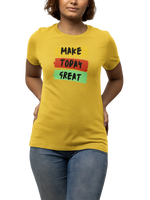Comfortable Women Regular Fit Tshirt in Yellow - 180 GSM | Fullmoon Styles