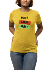 Comfortable Women Regular Fit Tshirt in Yellow - 180 GSM | Fullmoon Styles