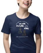 We Are Future Kings Women Regular Fit Tshirt 180 Navy Blue Regular Fit Tshirt - Premium Cotton Women Wear