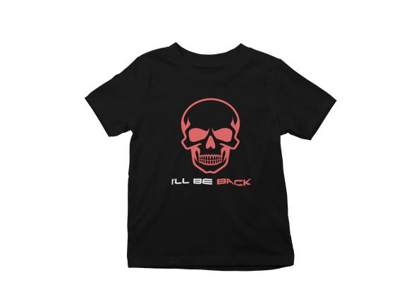 Kids Regular Fit Tshirt - The Terminator I Will Be Back Kids Regular Fit Tshirt 180 Black | Fullmoon Styles
