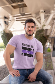 Rock N Roll With Music Men Oversized 240 Lavender Oversized - Premium Cotton Men Wear