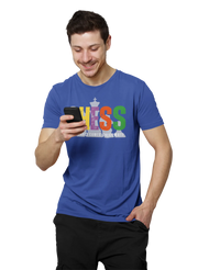 Comfortable Men Regular Fit Tshirt in Royal Blue - 180 GSM | Fullmoon Styles