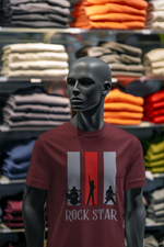 Maroon Regular Fit Tshirt - Rock Star Men Regular Fit Tshirt 180 Design | Men Fashion