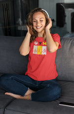 One More Rep Women Regular Fit Tshirt 180 Red Regular Fit Tshirt - Premium Cotton Women Wear
