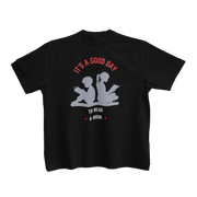 Black Regular Fit Tshirt - Good Day To Read Kids Regular Fit Tshirt 180 Design | Kids Fashion
