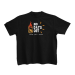 Black Regular Fit Tshirt - No Days Off Kids Regular Fit Tshirt 180 Design | Kids Fashion