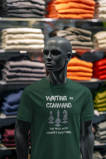 Bottle Green Regular Fit Tshirt - Waiting For Command Men Regular Fit Tshirt 180 Design | Men Fashion