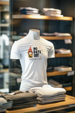 White Regular Fit Tshirt - No Days Off Men Regular Fit Tshirt 180 Design | Men Fashion