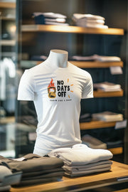 White Regular Fit Tshirt - No Days Off Men Regular Fit Tshirt 180 Design | Men Fashion