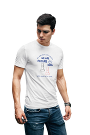 Comfortable Men Regular Fit Tshirt in White - 180 GSM | Fullmoon Styles