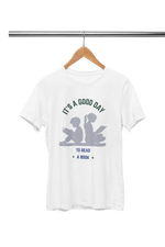 Men Regular Fit Tshirt - Good Day To Read Men Regular Fit Tshirt 180 White | Fullmoon Styles