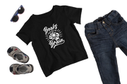 Premium Black Regular Fit Tshirt for Kids - 180 GSM Cotton | Fullmoon Styles