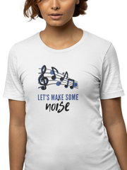 Lets Make Some Noise Women Oversized 240 White Oversized - Premium Cotton Women Wear
