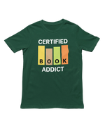 Certified Book Addict Men Regular Fit Tshirt 180 Bottle Green Regular Fit Tshirt - Premium Cotton Men Wear
