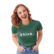Comfortable Women Regular Fit Tshirt in Bottle Green - 180 GSM | Fullmoon Styles