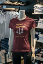 Premium Maroon Regular Fit Tshirt for Women - 180 GSM Cotton | Fullmoon Styles