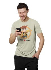 Toy Story Woody Sheriff Men Oversized 210 Sage Green Oversized - Premium Cotton Men Wear