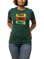 Premium Bottle Green Regular Fit Tshirt for Women - 180 GSM Cotton | Fullmoon Styles