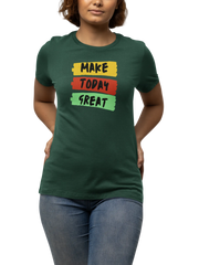Premium Bottle Green Regular Fit Tshirt for Women - 180 GSM Cotton | Fullmoon Styles