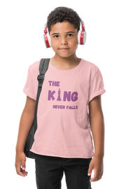 Kids Regular Fit Tshirt - King Never Falls Kids Regular Fit Tshirt 180 Baby Pink | Fullmoon Styles