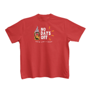 Red Regular Fit Tshirt - No Days Off Kids Regular Fit Tshirt 180 Design | Kids Fashion