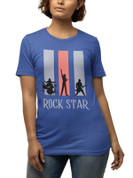 Rock Star Women Regular Fit Tshirt 180 Royal Blue Regular Fit Tshirt - Premium Cotton Women Wear