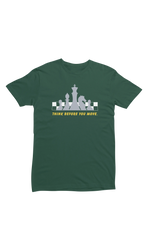 Women Regular Fit Tshirt - Chess Think Before You Move Women Regular Fit Tshirt 180 Bottle Green | Fullmoon Styles