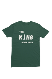 Men Regular Fit Tshirt - King Never Falls Men Regular Fit Tshirt 180 Bottle Green | Fullmoon Styles