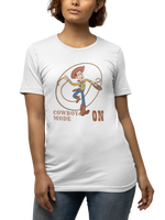 Woody Cowboy Mode On Women Oversized 180 White Oversized - Premium Cotton Women Wear