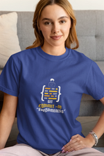 Git Commit Awesomeness Women Regular Fit Tshirt 180 Royal Blue Regular Fit Tshirt - Premium Cotton Women Wear