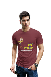 Comfortable Men Regular Fit Tshirt in Maroon - 180 GSM | Fullmoon Styles