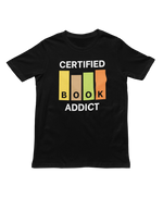 Men Regular Fit Tshirt - Certified Book Addict Men Regular Fit Tshirt 180 Black | Fullmoon Styles