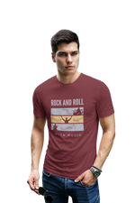 Rock N Roll With Music Men Regular Fit Tshirt 180 Maroon Regular Fit Tshirt - Premium Cotton Men Wear