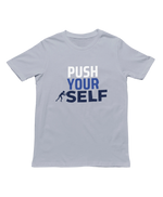Men Regular Fit Tshirt - Push Yourself Men Regular Fit Tshirt 180 Gray | Fullmoon Styles