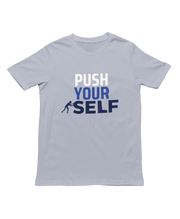 Men Regular Fit Tshirt - Push Yourself Men Regular Fit Tshirt 180 Gray | Fullmoon Styles