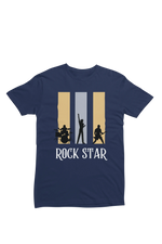 Women Regular Fit Tshirt - Rock Star Women Regular Fit Tshirt 180 Navy Blue | Fullmoon Styles