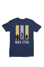 Women Regular Fit Tshirt - Rock Star Women Regular Fit Tshirt 180 Navy Blue | Fullmoon Styles