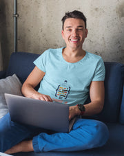 Comfortable Men Regular Fit Tshirt in Sky Blue - 180 GSM | Fullmoon Styles