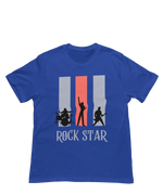 Men Regular Fit Tshirt - Rock Star Men Regular Fit Tshirt 180 Royal Blue | Fullmoon Styles
