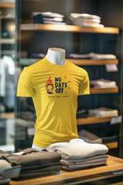 Yellow Regular Fit Tshirt - No Days Off Men Regular Fit Tshirt 180 Design | Men Fashion
