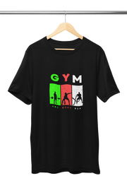Premium Black Regular Fit Tshirt for Men - 180 GSM Cotton | Fullmoon Styles
