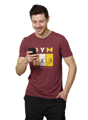 One More Rep Men Regular Fit Tshirt 180 Maroon Regular Fit Tshirt - Premium Cotton Men Wear