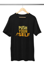 Premium Black Regular Fit Tshirt for Men - 180 GSM Cotton | Fullmoon Styles