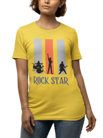 Rock Star Women Regular Fit Tshirt 180 Yellow Regular Fit Tshirt - Premium Cotton Women Wear